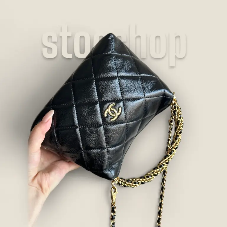 頂級精仿Chanel 24B麻花手柄饭盒包黑色——Bodin.joyeux油蜡小羊皮与金色五金的经典奢华设计 頂級精仿Chanel 24B