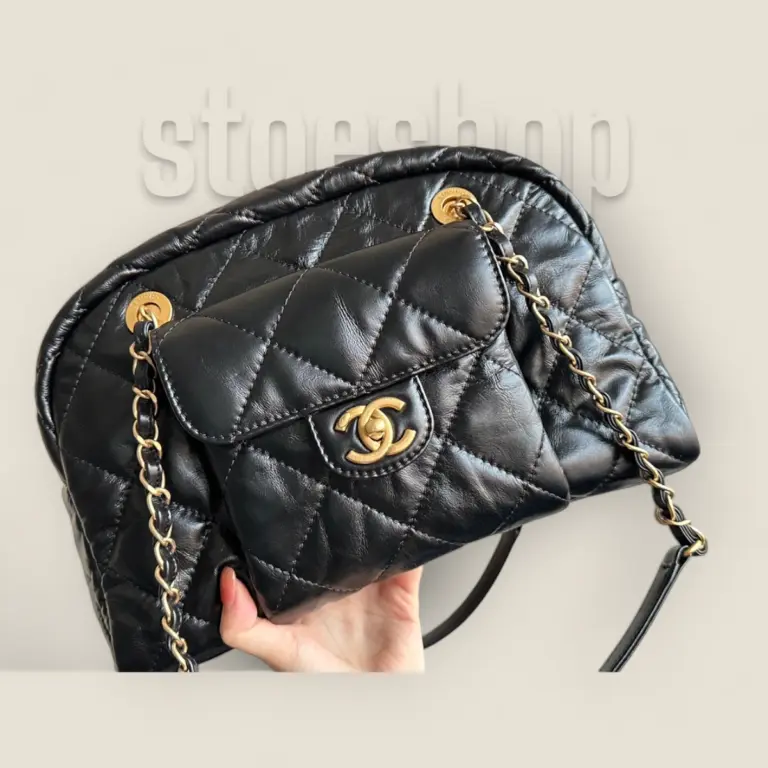 頂級精仿Chanel 24A Bowling Bag保齡球包——法國Montebello胎牛皮與復古砂金完美結合的時尚之選 頂級精仿Chanel