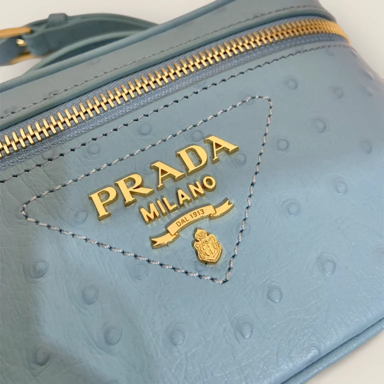 臺灣頂級高仿普拉達Prada化妝包系列 - 1BH202海底藍，完美奢華選擇