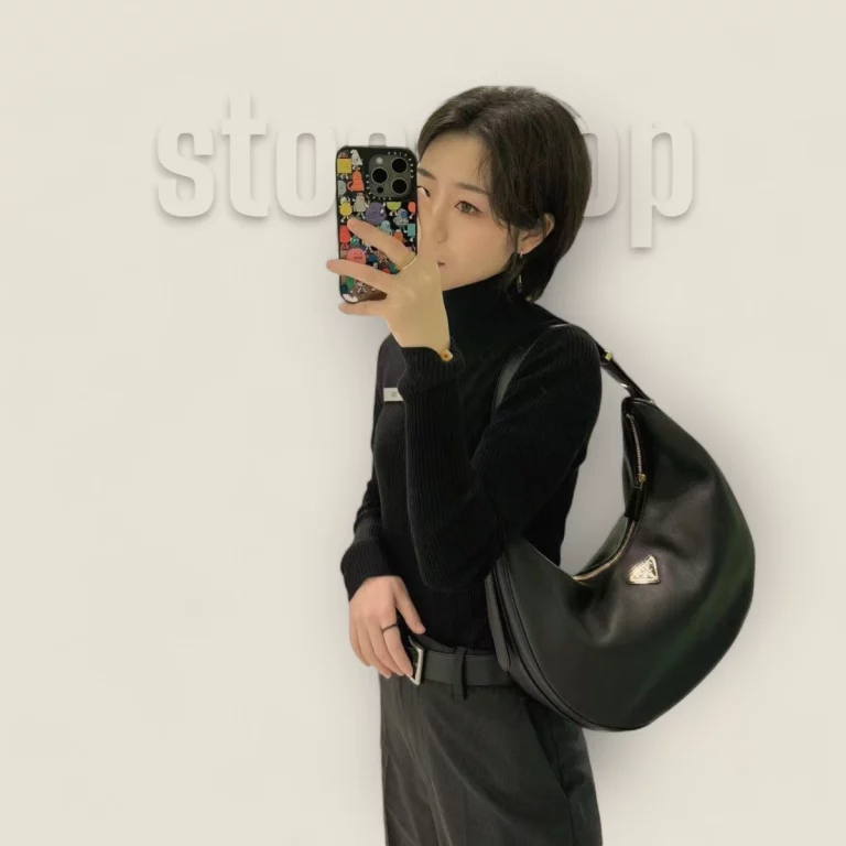一比一高仿普拉達Prada Moon手袋系列 1BC212 大號黑色 - 時尚精品手袋 1BC212-2CYS-F0002