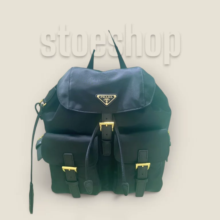 包包高仿普拉達Prada雙肩包1BZ677金扣 - 中古精品時尚包 1BZ677-RV44-F0632