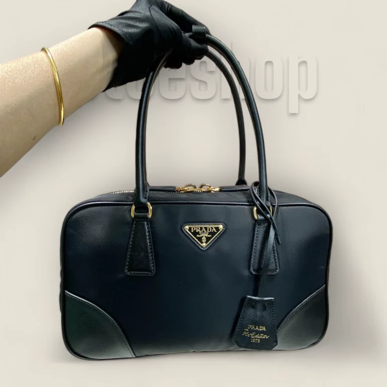 頂級複製高仿普拉達Prada ReEdition系列手提袋 - 大號黑色1BB115-R064-F0002 14 頂級複製高仿普拉達Prada ReEdition系列手提袋 - 大號黑色1BB115-R064-F0002