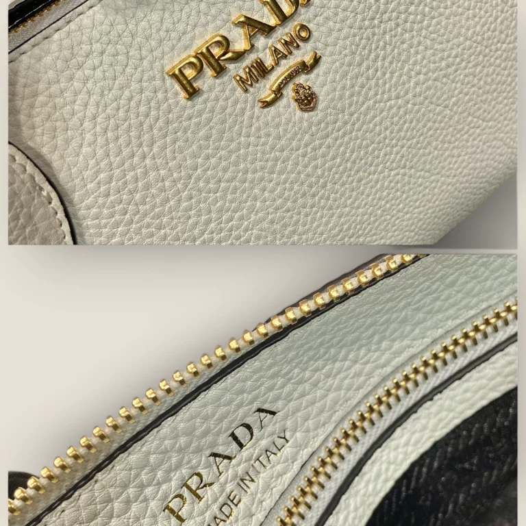 複製高仿普拉達Prada Vitello Dino系列手提斜挎包 1BA111 白色 | 優質時尚選擇 1BA111-2BBE-F0YGN-V-NOX