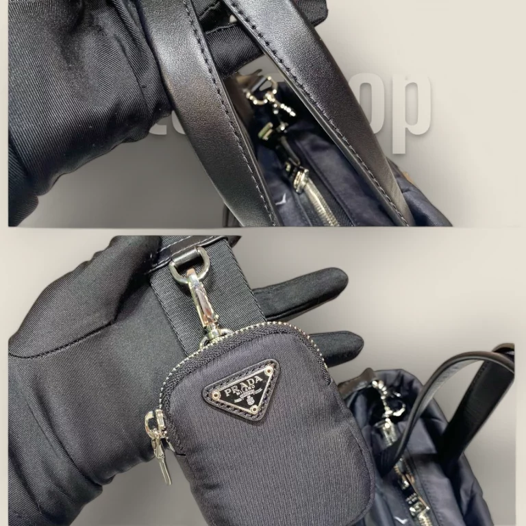 一比一高仿普拉達Prada托特斜挎包黑色無檢版 - 精品時尚配件1BG380-2DMO-F0002-V-N9O