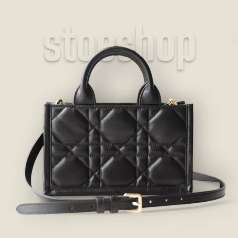 香港高仿迪奧 Book Tote 牛皮革黑色單肩包 - S5573OWHP-M900