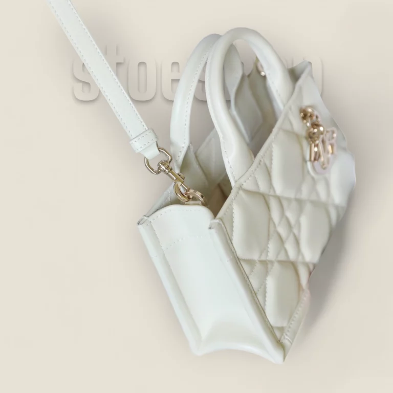 臺灣高仿迪奧 Book Tote系列 白色牛皮單肩包 - S5573OWHP-M030