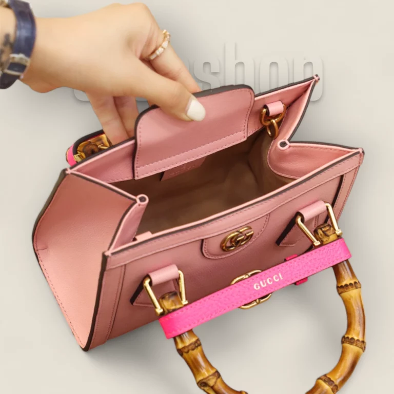 全鋼高仿古馳手提包 - Diana王妃同款粉色頂級版，時尚必備選擇-貨號:655661-17QDT-5378