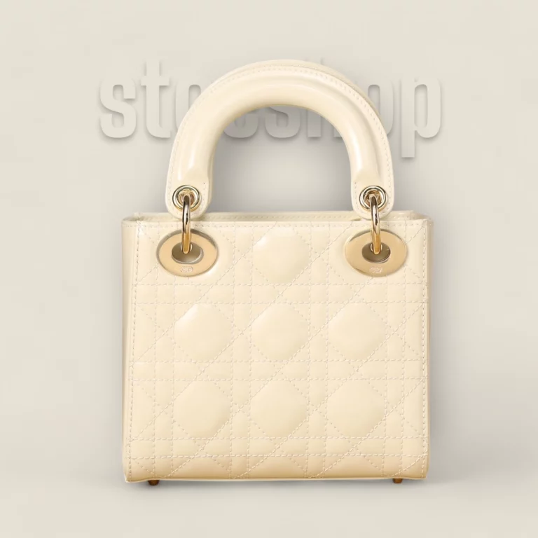複製品高仿迪奧 Lady系列奶白色小牛皮漆面Mini包包 - M0505OWCB-M030 17 複製品高仿迪奧 Lady系列奶白色小牛皮漆面Mini包包 - M0505OWCB-M030