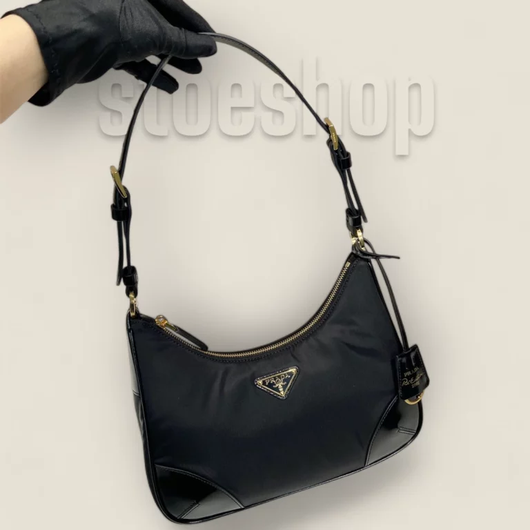 超級複製高仿普拉達Prada Re-Edition 1BC214腋下包 - 1BC214-R789-F0002