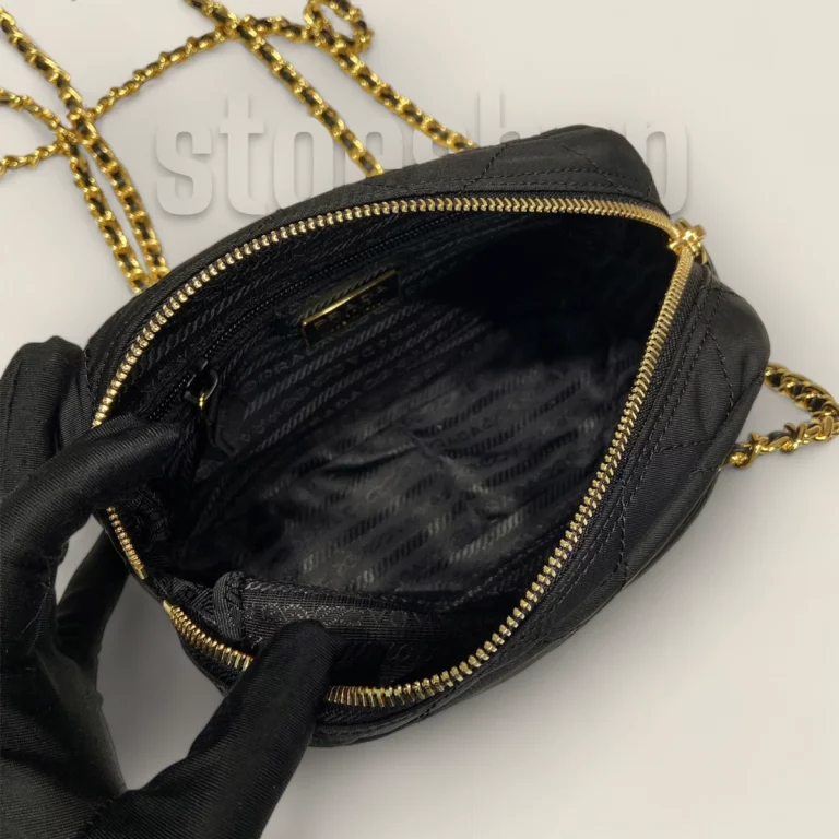 複製高仿普拉達Prada單肩包 黑色 | 精品中古包包推薦 1BD632