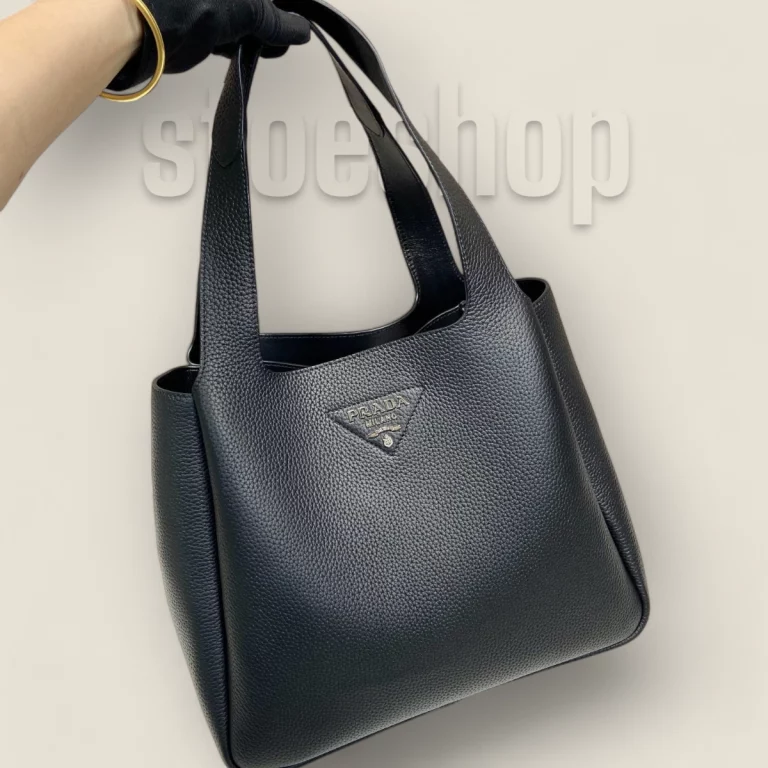 頂級複製高仿普拉達Prada Tote系列菜籃子大號黑色 | 精品手袋 1BG338-2DKV-F0002-V-OOM