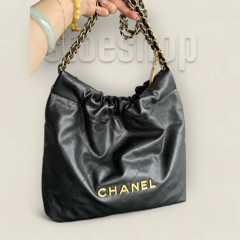 2024香奈兒新款垃圾袋頂級品質 24B 22bag 黑金小號——HAAS荔枝紋小牛皮與復古砂金五金的奢華典範 2024香奈兒新款垃圾袋頂級品質