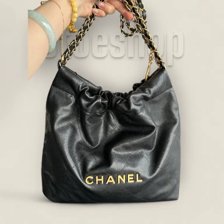 2024香奈兒新款垃圾袋頂級品質 24B 22bag 黑金小號——HAAS荔枝紋小牛皮與復古砂金五金的奢華典範 2024香奈兒新款垃圾袋頂級品質