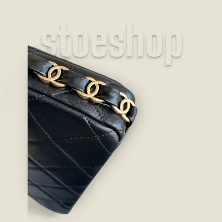2024頂級精仿Chanel 24K粗鏈條腋下包黑色Hobo——綿羊皮與復古砂金五金的奢華結合 2024頂級精仿Chanel