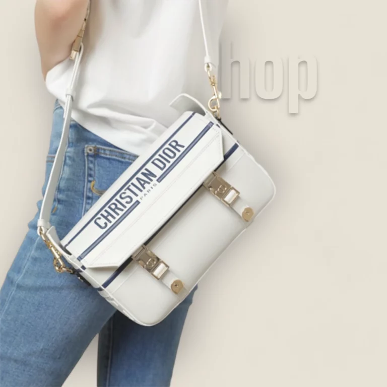 原單高仿迪奧 Camp系列小號白色郵差包 - 品質保障 M1243ODDD-M933 33 原單高仿迪奧 Camp系列小號白色郵差包 - 品質保障 M1243ODDD-M933