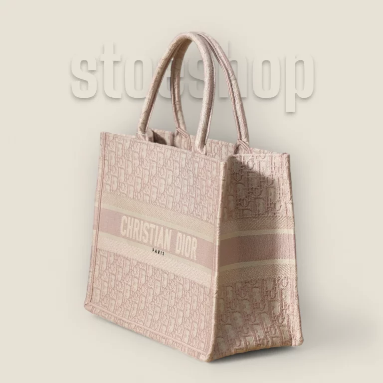 原單高仿迪奧 Book Tote系列：精緻Oblique印花粉色M款 貨號: M1296ZRIW-M912