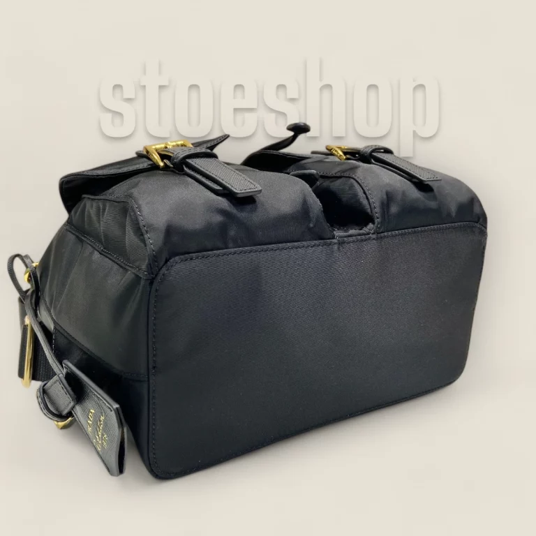 包包高仿普拉達Prada雙肩包1BZ677金扣 - 中古精品時尚包 1BZ677-RV44-F0632