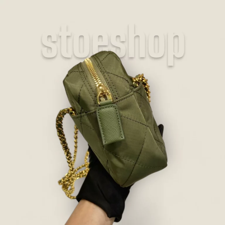 頂級高仿普拉達Prada軍綠色單肩包 - 優質免檢中古包1BD632