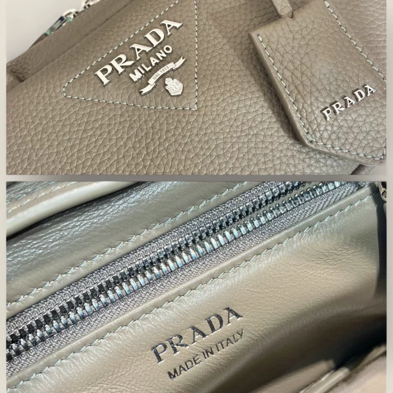 一比一高仿普拉達Prada手提包大象灰，時尚必備精品1BB102-2DKV-F03AN-V-3OO