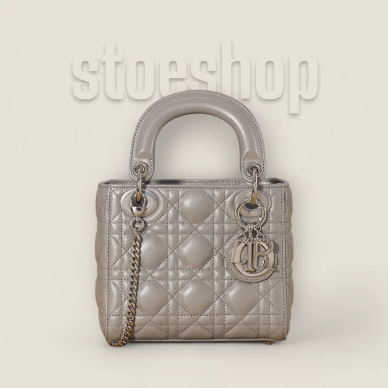 臺灣高仿迪奧 Lady系列珠光灰小羊皮迷你包 | 購買指南 貨號: M0505OCAL-M11G