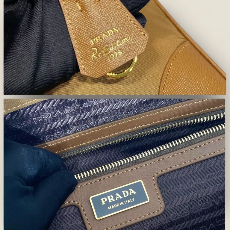 臺灣精品高仿普拉達Prada ReEdition系列手提袋 大號木色複刻版 | 精品手袋選擇 1BB114-R064-F0594-V-OOO 22 臺灣精品高仿普拉達Prada ReEdition系列手提袋 大號木色複刻版 | 精品手袋選擇 1BB114-R064-F0594-V-OOO