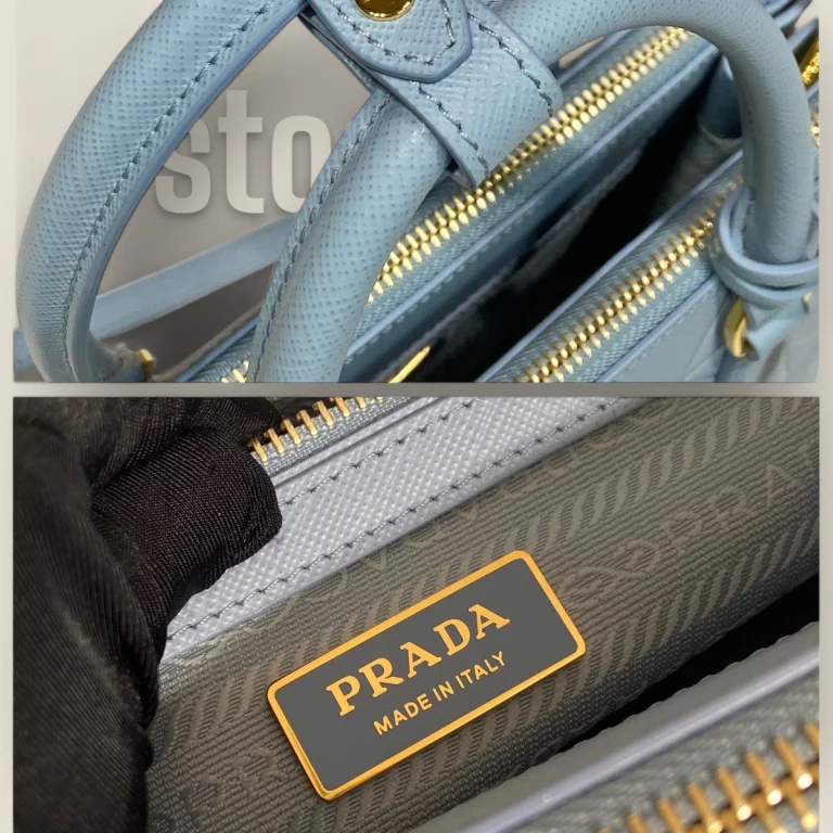 香港高仿普拉達Prada手提單肩包 - 藍色時尚包款 1BA896