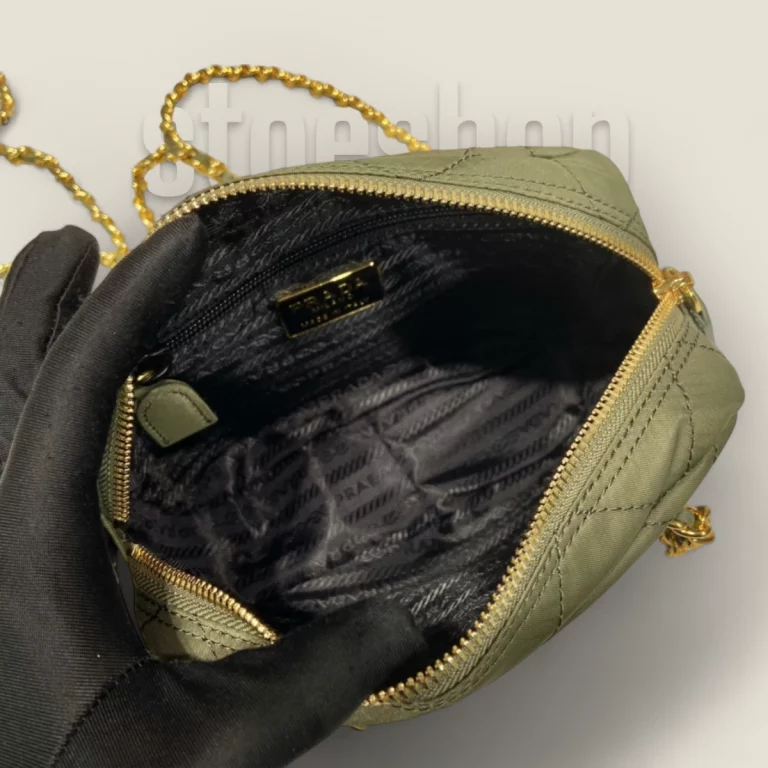頂級高仿普拉達Prada軍綠色單肩包 - 優質免檢中古包1BD632
