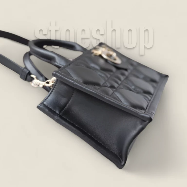 香港高仿迪奧 Book Tote 牛皮革黑色單肩包 - S5573OWHP-M900