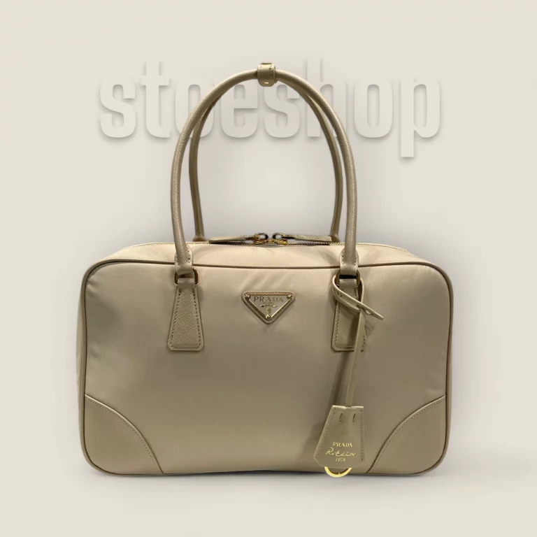 複製高仿普拉達Prada ReEdition系列手提袋 - 大號淺木色複刻版 - 貨號: 1BB114-R064-F0040-V-OOO