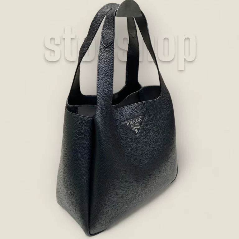 頂級複製高仿普拉達Prada Tote系列菜籃子大號黑色 | 精品手袋 1BG338-2DKV-F0002-V-OOM