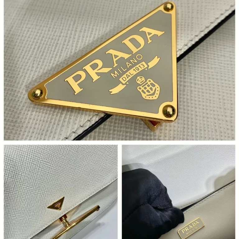 臺灣頂級高仿普拉達Prada單肩包 1BD320 白色 - 精選時尚配件 貨號: 1BD320-VOT-O24AF-0-009