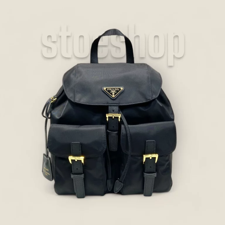 包包高仿普拉達Prada雙肩包1BZ677金扣 - 中古精品時尚包 1BZ677-RV44-F0632