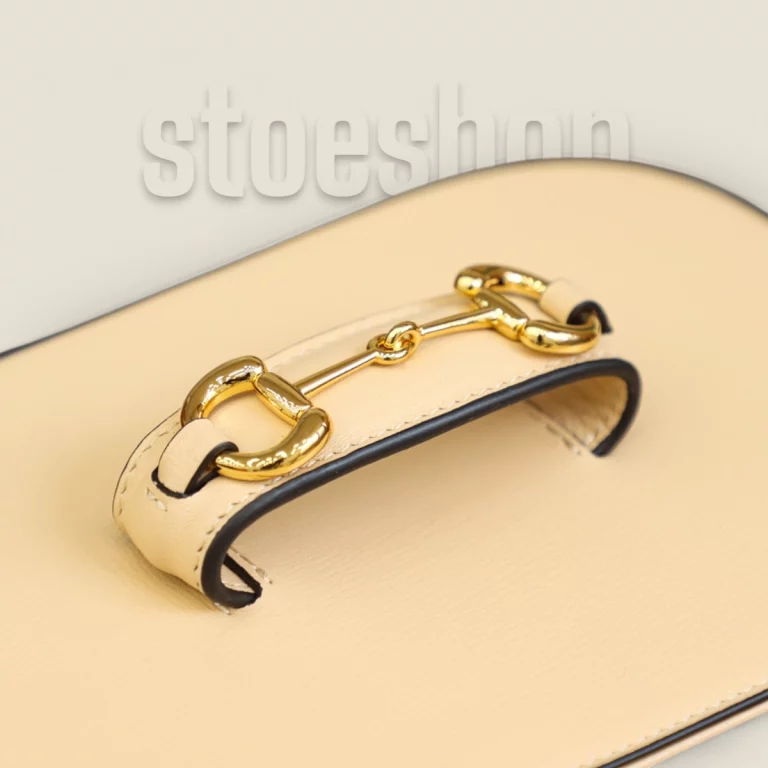 古馳 Horsebit 系列米色小號精品高仿皮包 - 頂級版貨號:658574-18YSG-9878