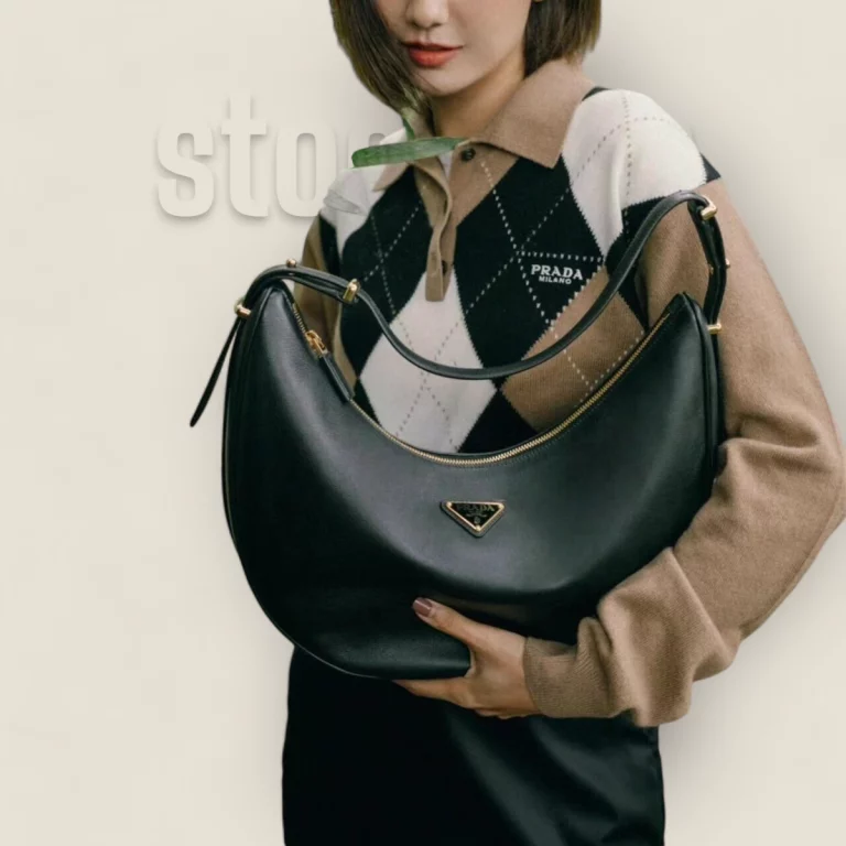 一比一高仿普拉達Prada Moon手袋系列 1BC212 大號黑色 - 時尚精品手袋 1BC212-2CYS-F0002