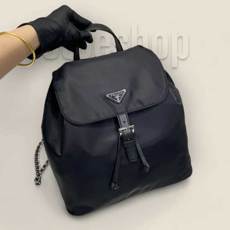 香港高仿普拉達Prada中古背包 | 黑色大號，品質卓越 | 1BZ830