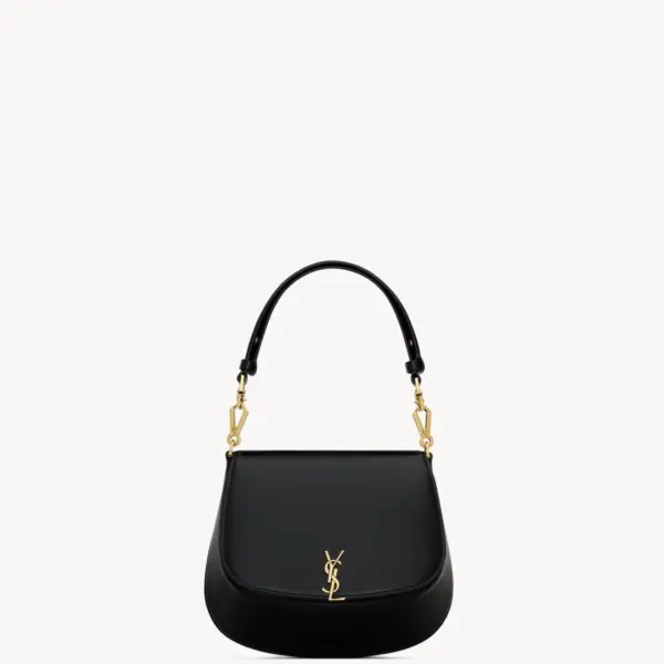 SAINT LAURENT BOX小牛皮CASSANDRE頂柄手袋