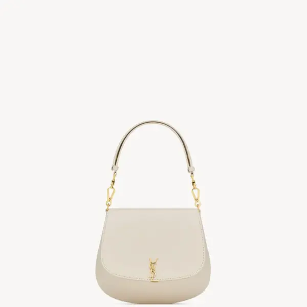 SAINT LAURENT BOX小牛皮CASSANDRE標誌頂部手柄手袋