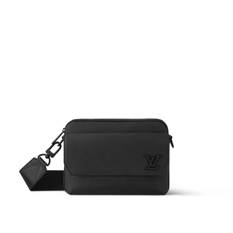 Louis Vuitton Fastline 郵差包 - 黑色牛皮時尚斜背包