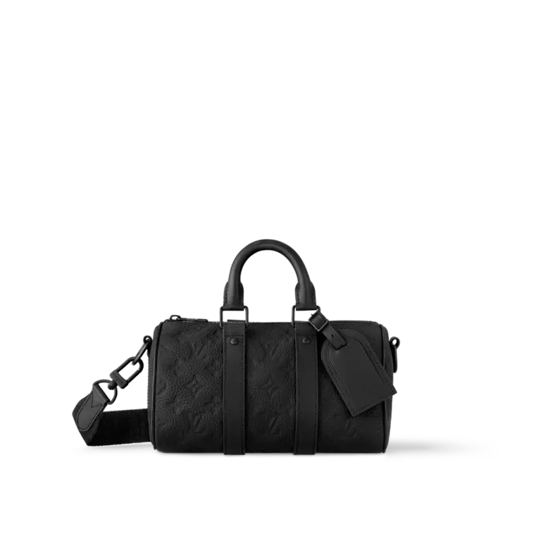 Louis Vuitton Keepall Bandoulière 25 黑色Taurillon Monogram迷你旅行袋
