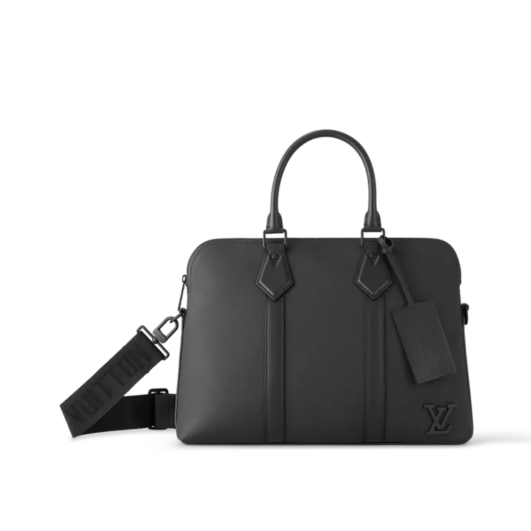 Louis Vuitton Takeoff 商務公事包 | 黑色粒面小牛皮 電腦便攜設計
