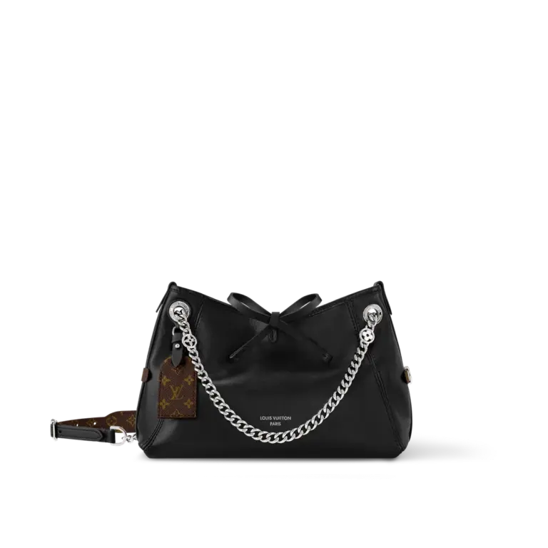 Louis Vuitton CarryAll Vibe BB 小羊皮銀鏈肩背包