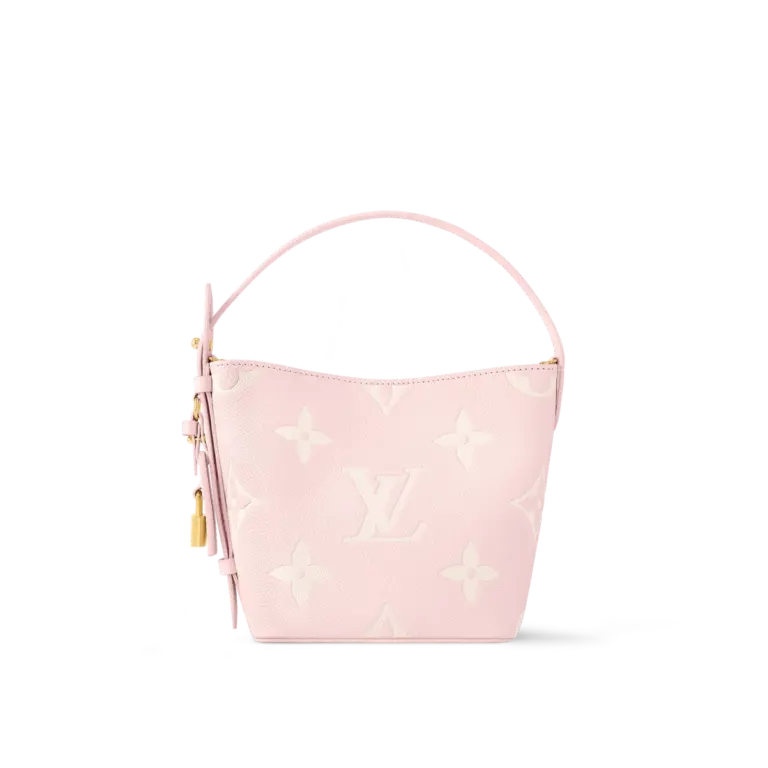 LV All In BB包包 粉石英色 Monogram Empreinte皮革二合一斜挎包