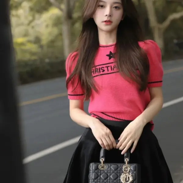 香港高仿迪奧 Lady 迪奧 My ABC迪奧系列小羊皮黑色手拎袋 - 精緻時尚的完美選擇 貨號: M0538PNGD-M900