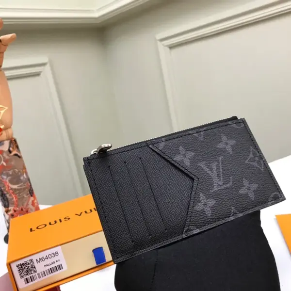 LV Monogram Eclipse 零錢卡片包 - 時尚多功能收納