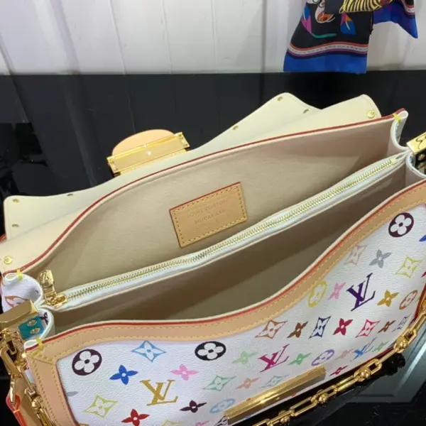 LV x 村上隆聯名Dauphine Soft GM包包 彩虹Monogram塗鴉限量款