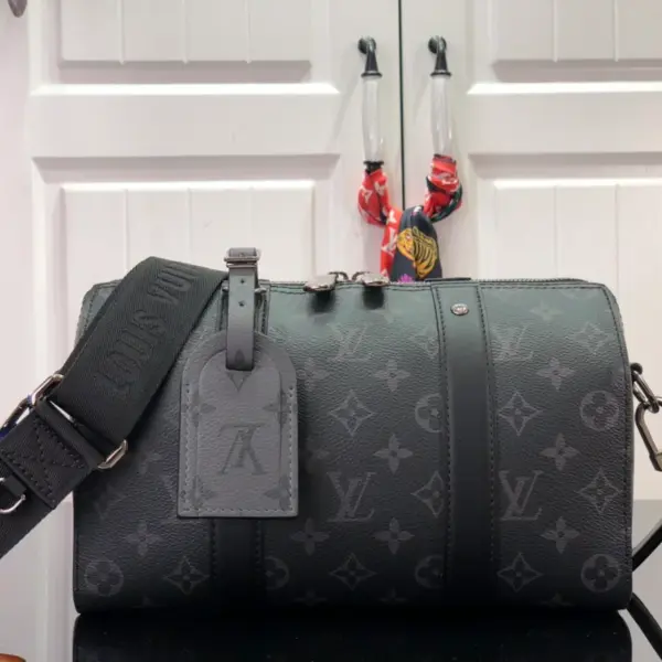 路易威登City Keepall Monogram Eclipse 斜挎旅行袋