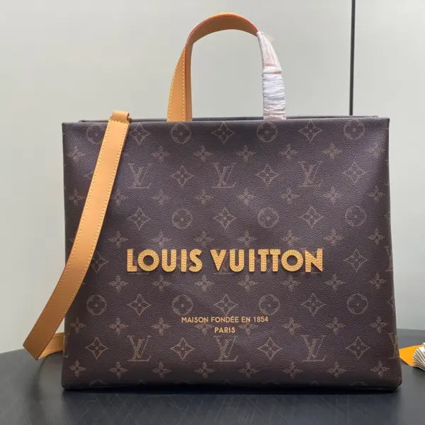 Louis Vuitton Shopper Tote MM 仿舊Monogram小牛皮手提包