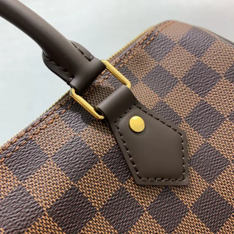 Louis Vuitton Speedy Bandoulière 25 幾何風Damier Ebene帆布手提斜挎包