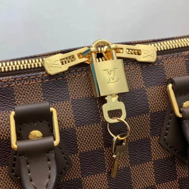 Louis Vuitton Speedy Bandoulière 25 幾何風Damier Ebene帆布手提斜挎包