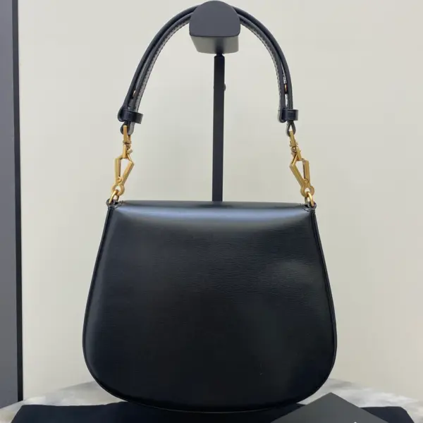 SAINT LAURENT BOX小牛皮CASSANDRE頂柄手袋